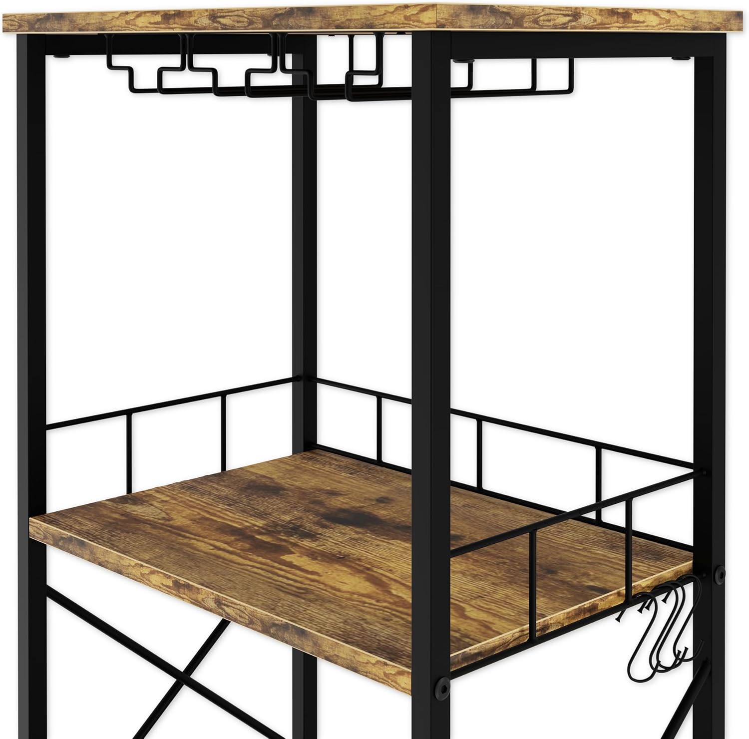 CARLA HOME Freestanding Wine Rack for 20 Bottles with Wood Countertop and Sturdy Metal Frame 8