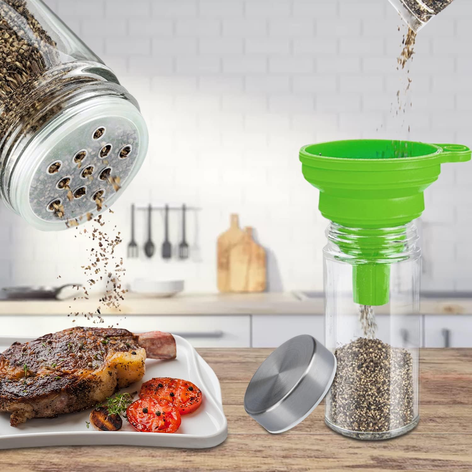 CARLA HOME 20-Jar Spice Rack Organizer Storage for Kitchen Countertop or Cabinet 7