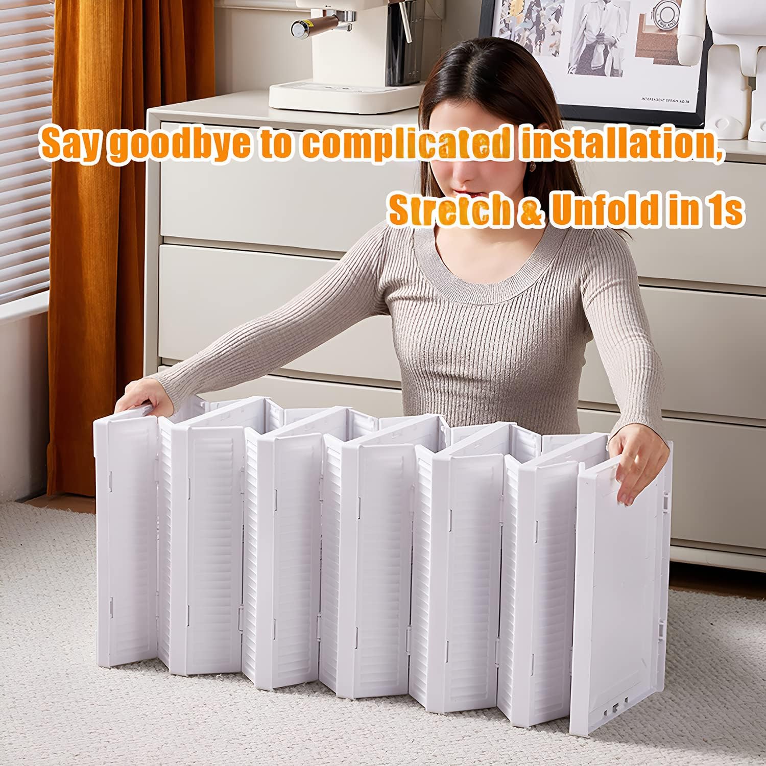 CARLA HOME 6-Tier Stackable Shoe Storage Box Organizer with Clear Door for Closet, Entryway or Cabinet 4