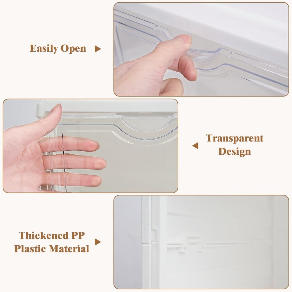 CARLA HOME 6-Tier Stackable Shoe Storage Box Organizer with Clear Door for Closet, Entryway or Cabinet 5