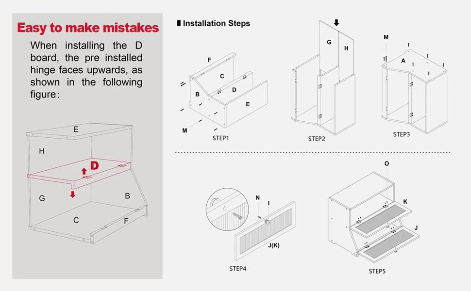CARLA HOME Double Layer Bamboo Bread Box for Kitchen Counter - Large Capacity Bread Storage Container with Clear Window, Easy Assembly, Farmhouse Style Bread Holder (White) 9