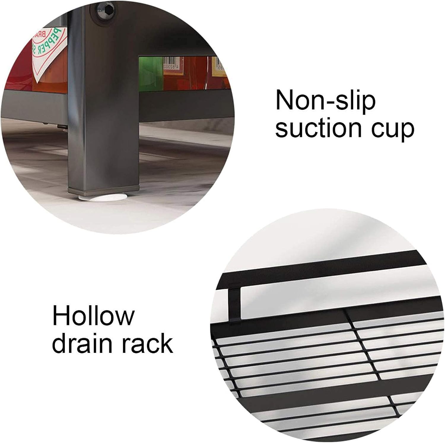 CARLA HOME 2-Tier Kitchen Spice Rack Organizer Storage Shelf for Condiments, Oil Bottles, Utensils, Cutting Board & More 4