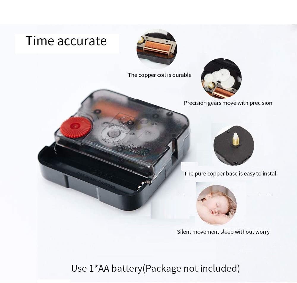 DIY Wall Clock Modern Frameless Large 3D Wall Watch Giant Roman Numerals for Home Living Room and Bedroom (Small) 3