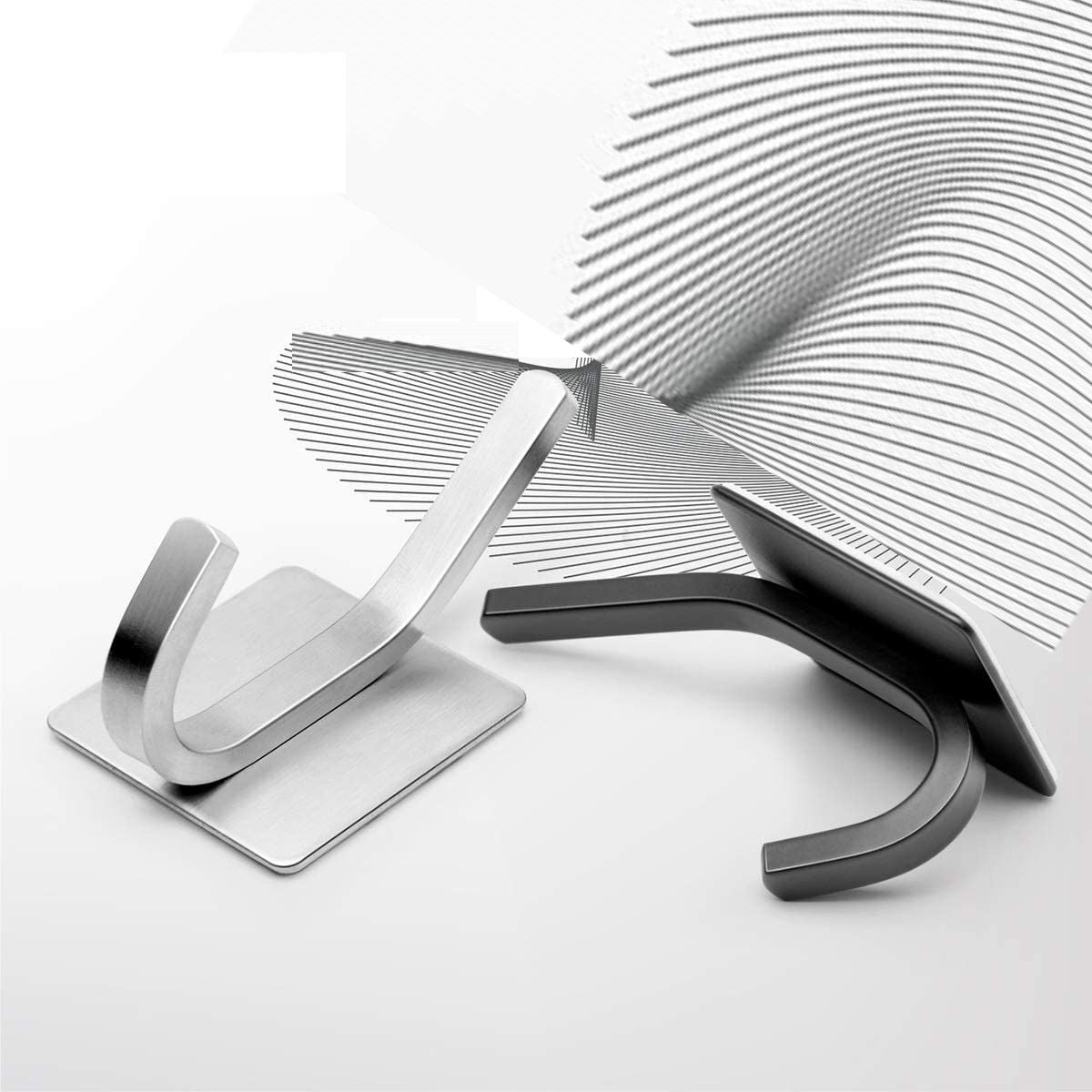 4 Pack Strong Self Adhesive Hooks for Kitchen and Bathroom 7