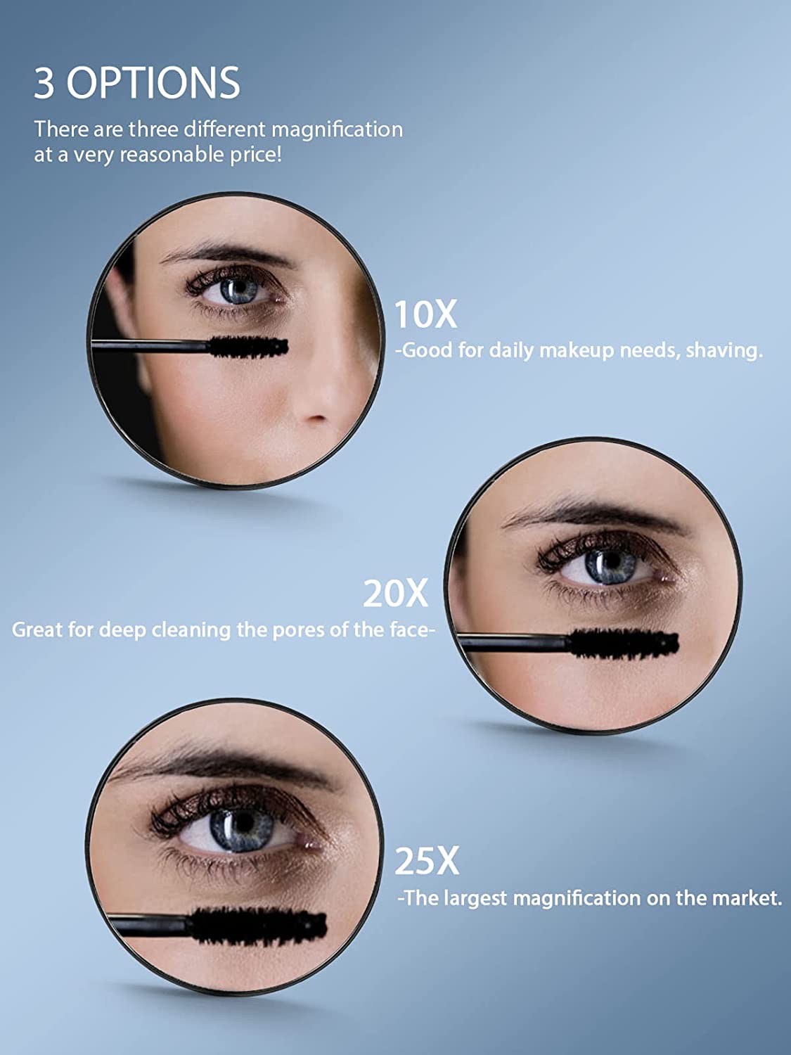 20X Magnifying Mirror and Eyebrow Tweezers Kit for Travel 5