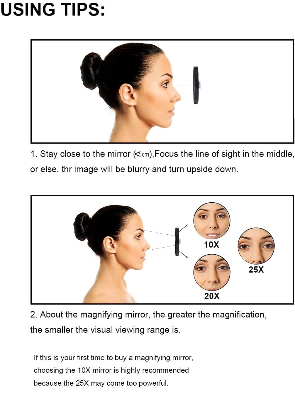 10X Magnifying Mirror and Eyebrow Tweezers Kit for Travel 4