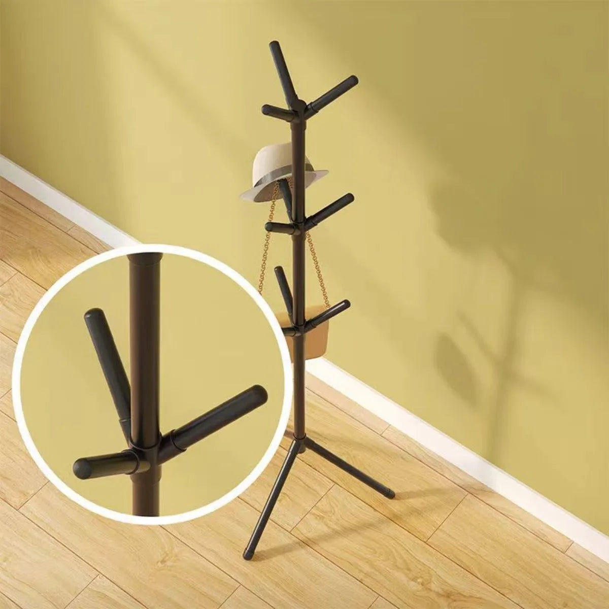 Floor-to-Floor Clothes and Hats Rack Holder 3