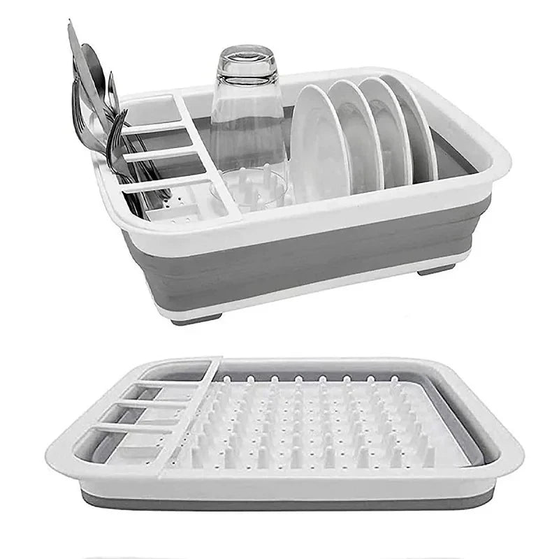 Foldable Kitchen Dish Rack Storage Tray 3