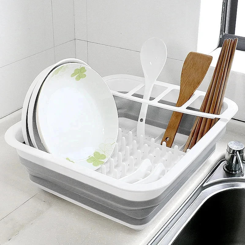 Foldable Kitchen Dish Rack Storage Tray 6