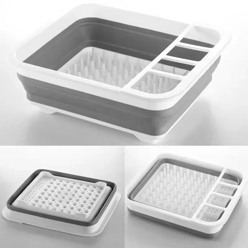 Foldable Kitchen Dish Rack Storage Tray 7