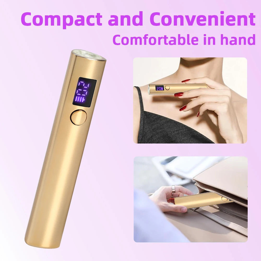 Mini UV LED Nail Dryer Lamp USB Gold 6