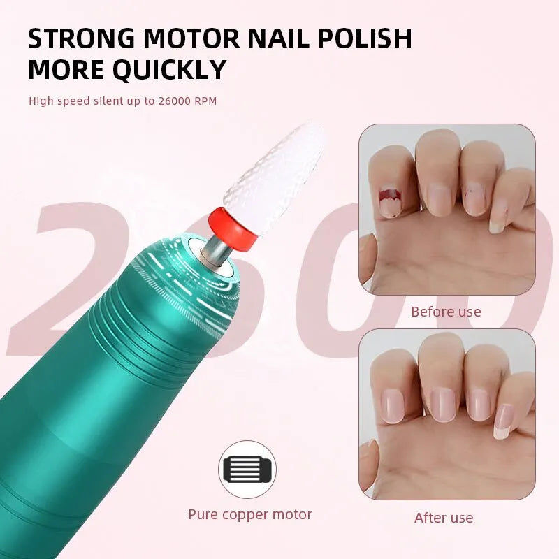 Wireless Nail Drill Pen 35000RPM USB Rechargeable 5