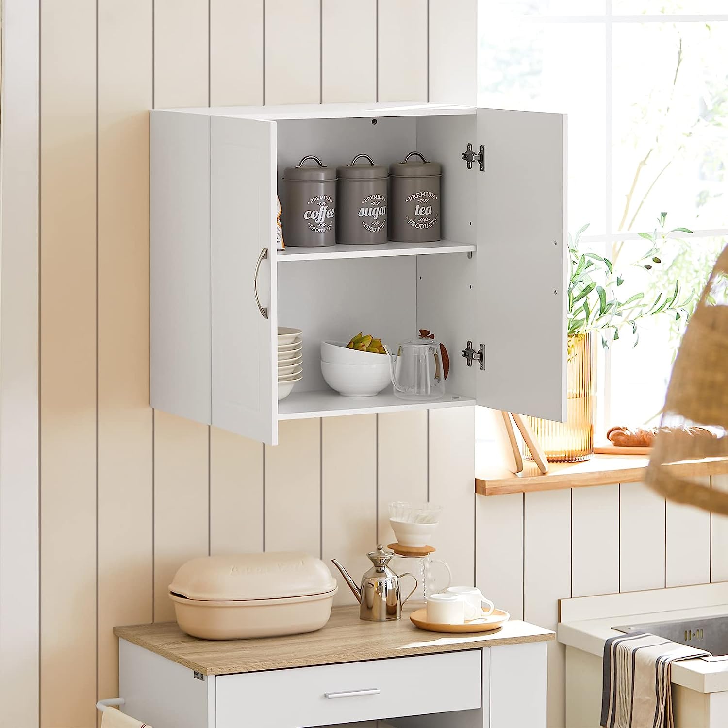 Wall Cabinets Storage, White 4