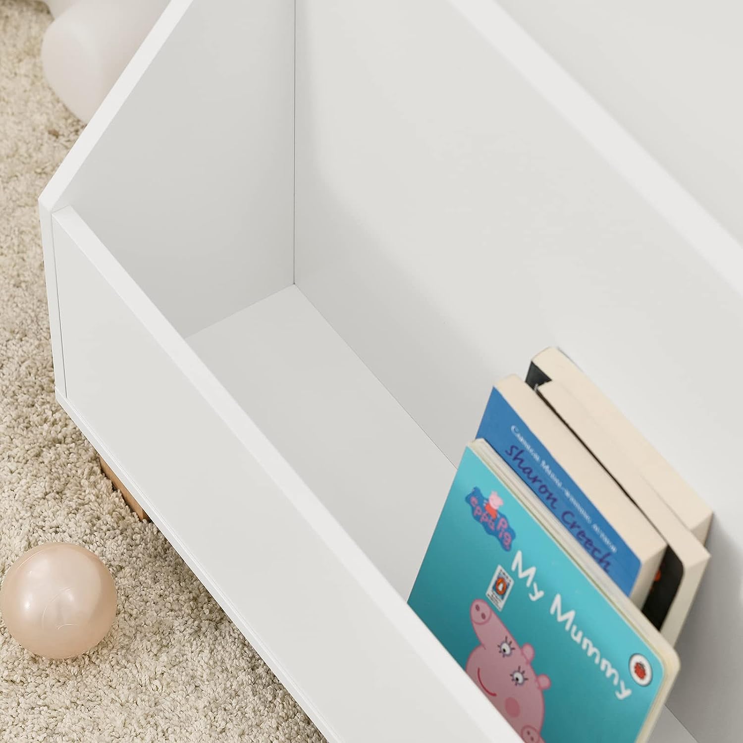 Kids Storage Bookcase 3 Compartments, White 8