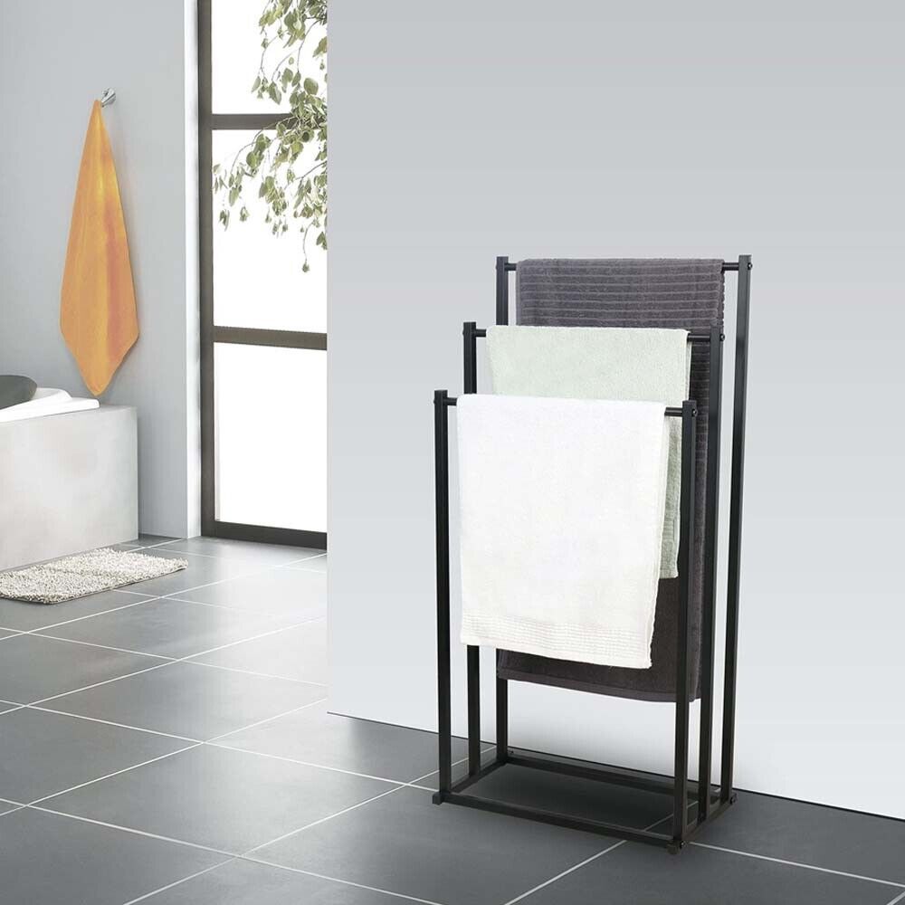 Metal Free Standing Towel Rack 3 Tier Bathroom Rail Shelf Dryer 4