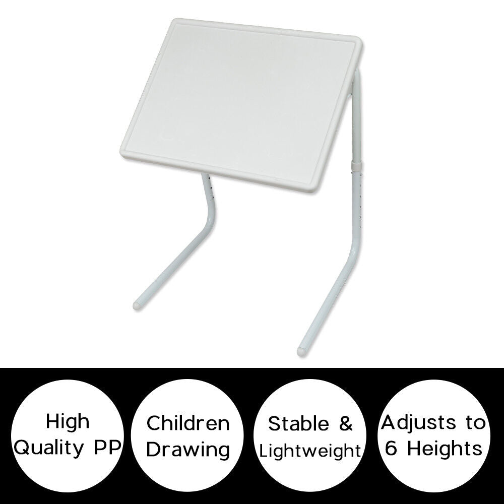 Adjustable Foldable Laptop Table Tray Steel MDF 3