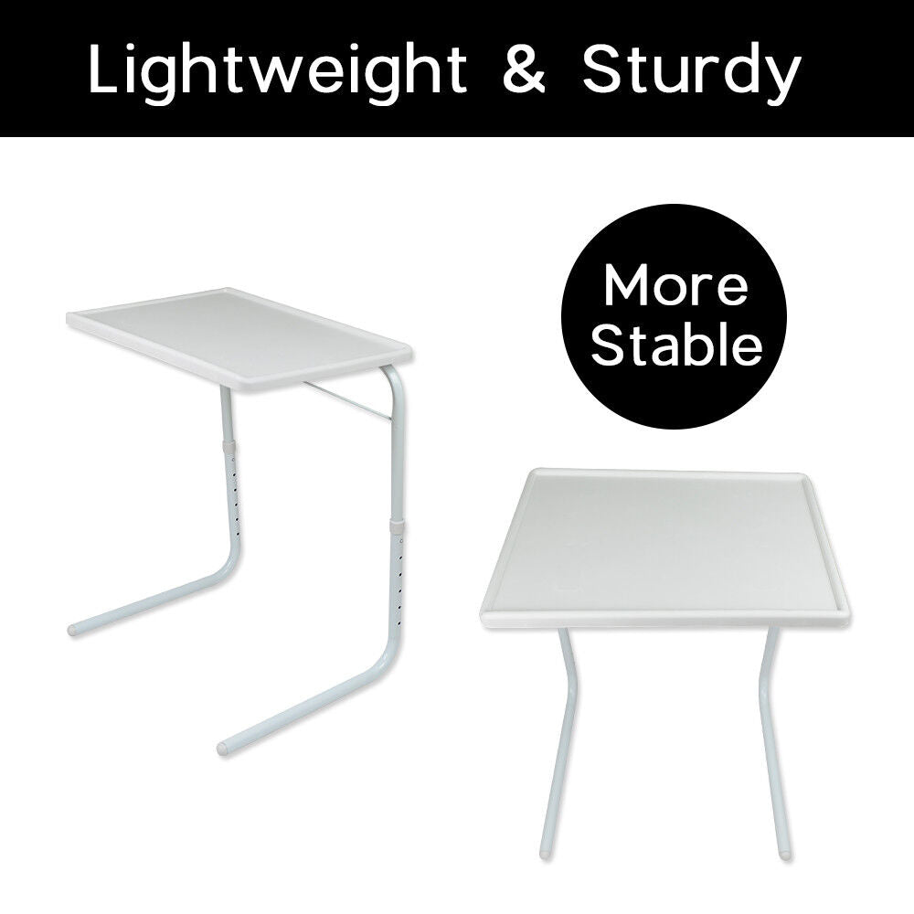 Adjustable Foldable Laptop Table Tray Steel MDF 4