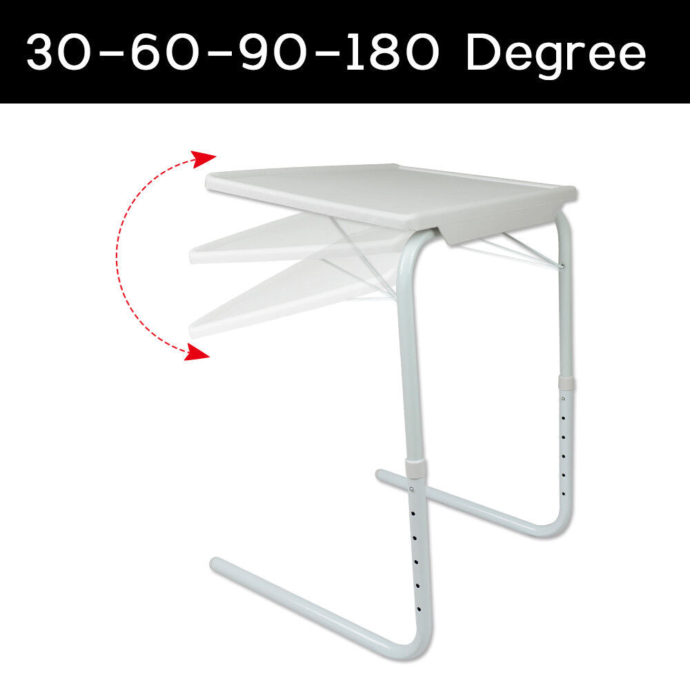 Adjustable Foldable Laptop Table Tray Steel MDF 5