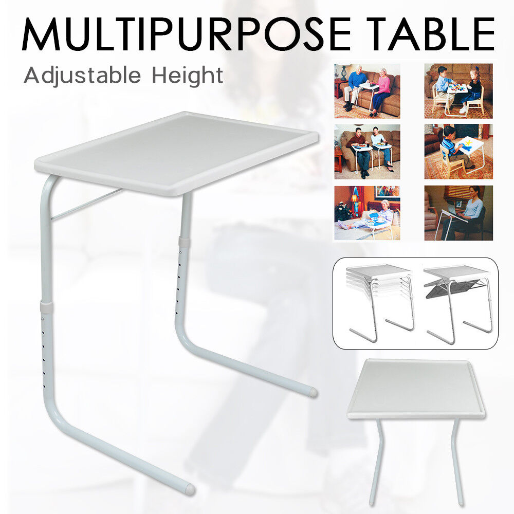 Adjustable Foldable Laptop Table Tray Steel MDF 7