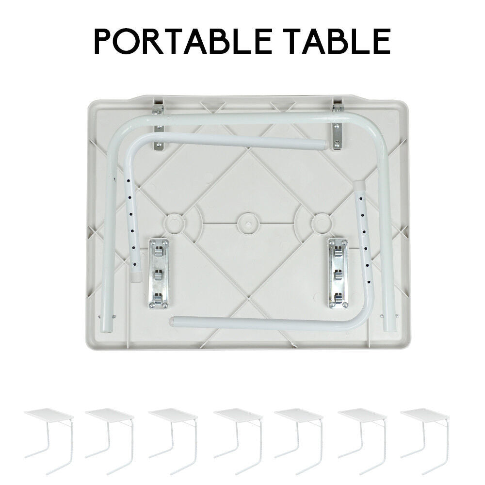 Adjustable Foldable Laptop Table Tray Steel MDF 8