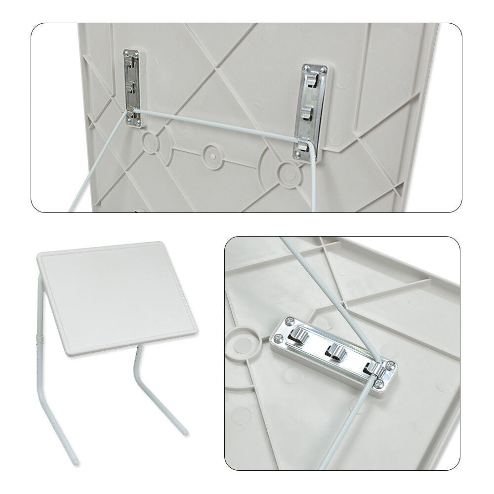 Adjustable Foldable Laptop Table Tray Steel MDF 9