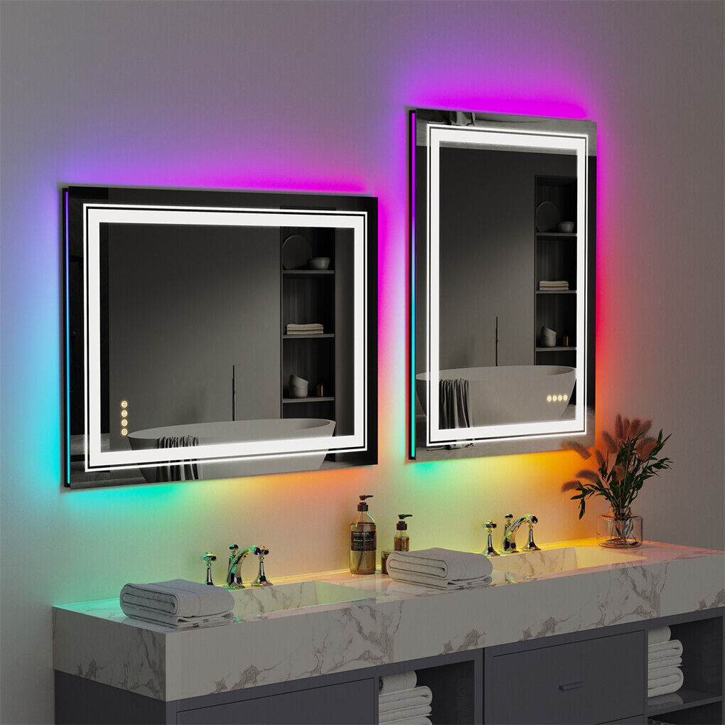 1200x800mm LED Bathroom Mirror Anti-fog Illuminated 8