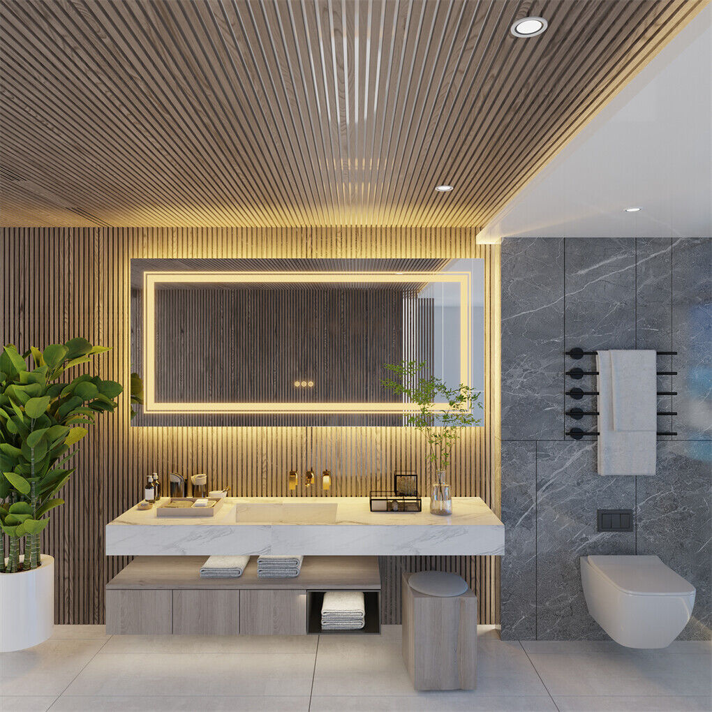 1400x700mm LED Bathroom Mirror Anti-fog Illuminated 7