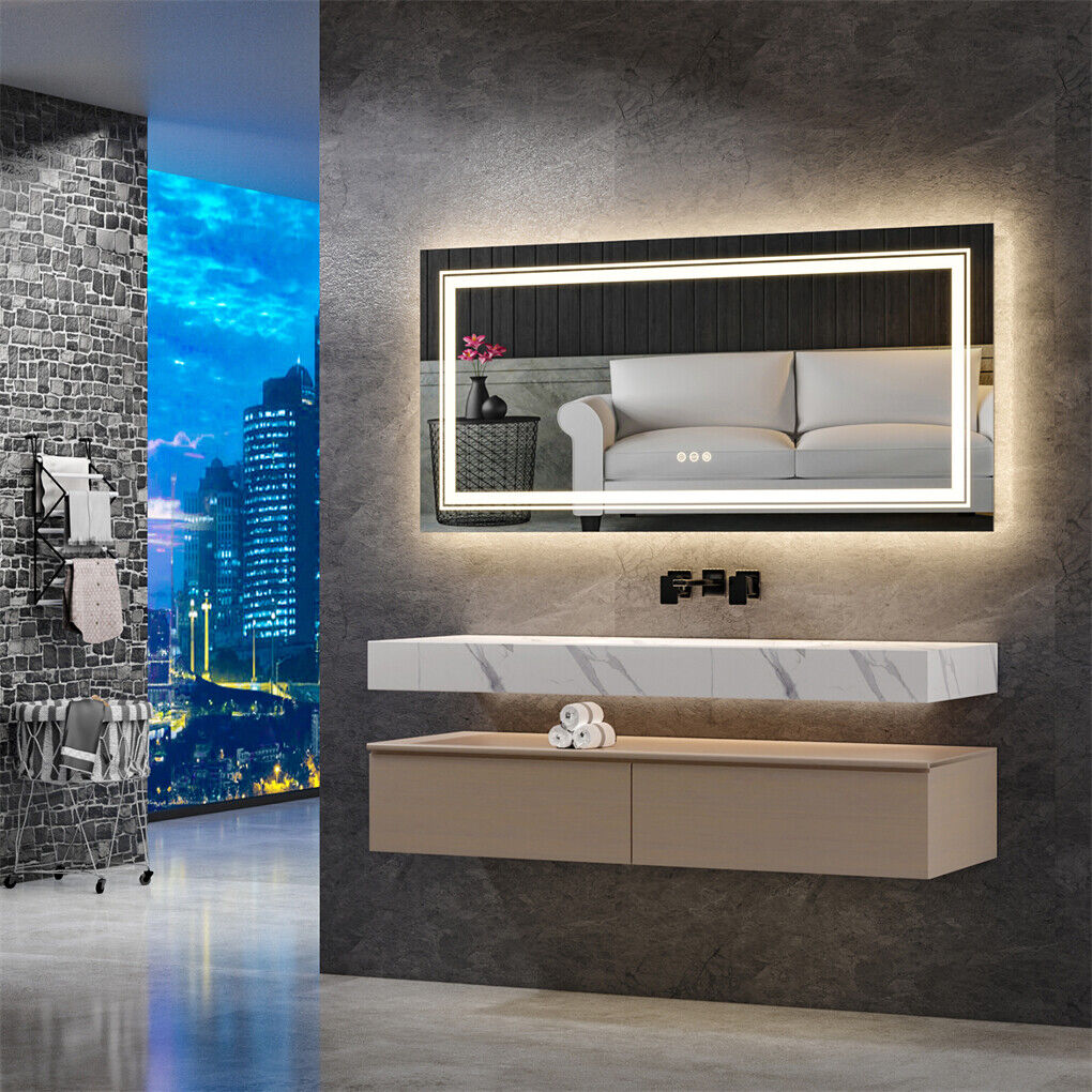1400x700mm LED Bathroom Mirror Anti-fog Illuminated 9
