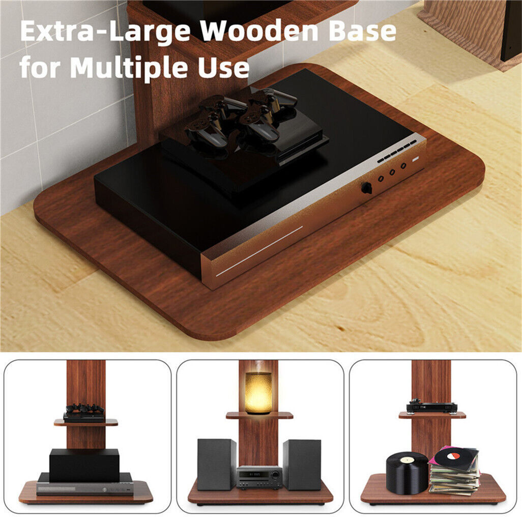 Heavy Duty TV Floor Stand Adjustable Mount 65 Black Brown 9