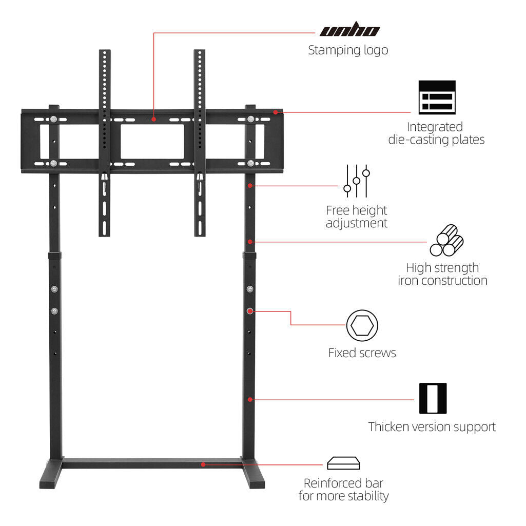 TV Stand Base Mount Bracket Swivel for 32-100 LED LCD 4