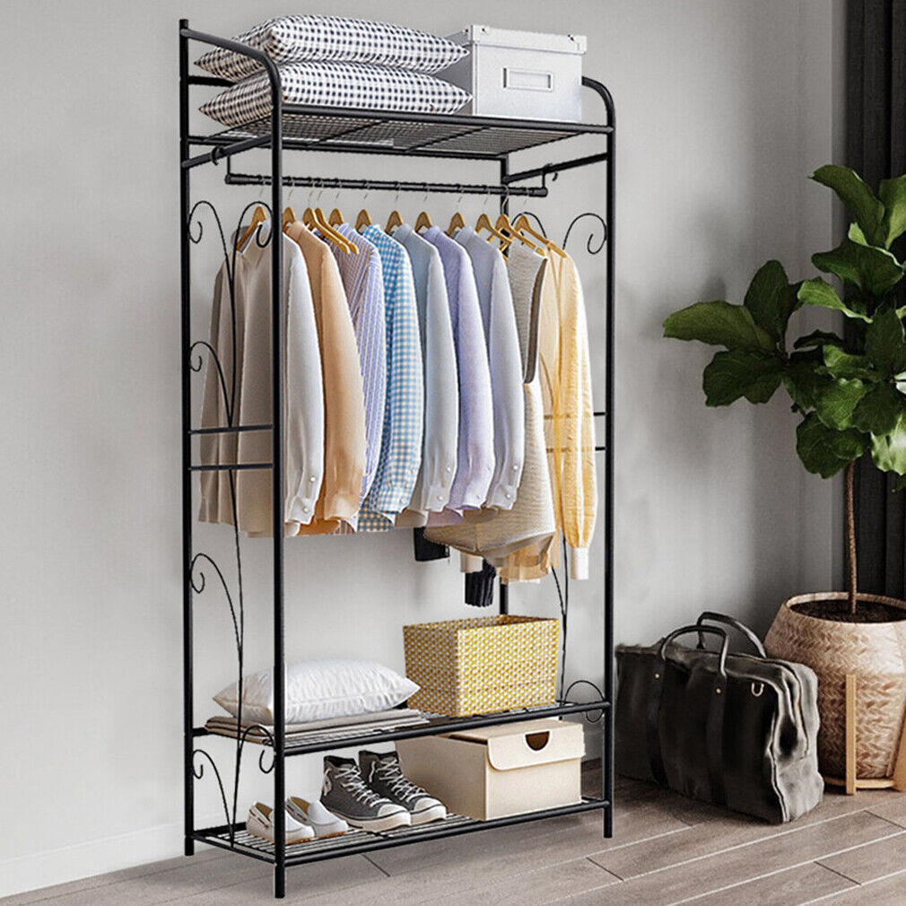 Extra Large Iron Clothes Rack Garment Hanging Stand 4