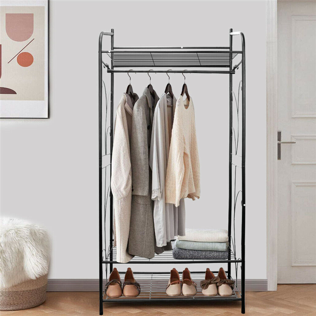 Extra Large Iron Clothes Rack Garment Hanging Stand 6