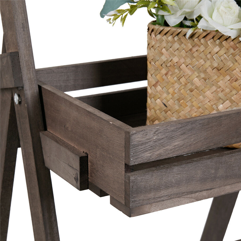 Vintage Wooden Chalkboard Easel 38x50CM with 3 Shelves 10