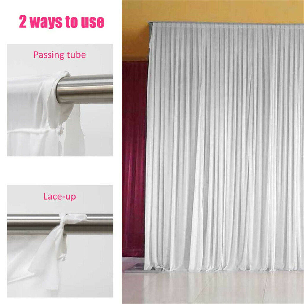 3x3m White Stage Curtain Backdrop 6