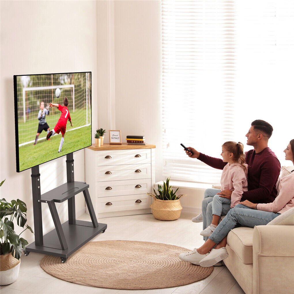 32-100 Heavy Duty TV Wall Mount with Shelf & Wheels 4