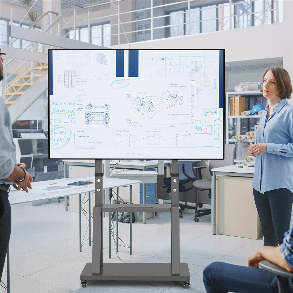 32-100 Heavy Duty TV Wall Mount with Shelf & Wheels 6