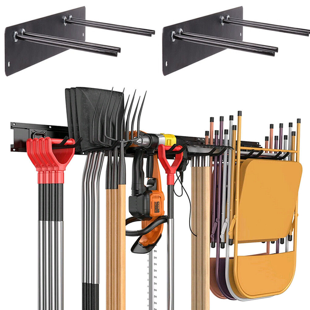Wall Mounted Tool Rack Heavy Duty Garage Organizer