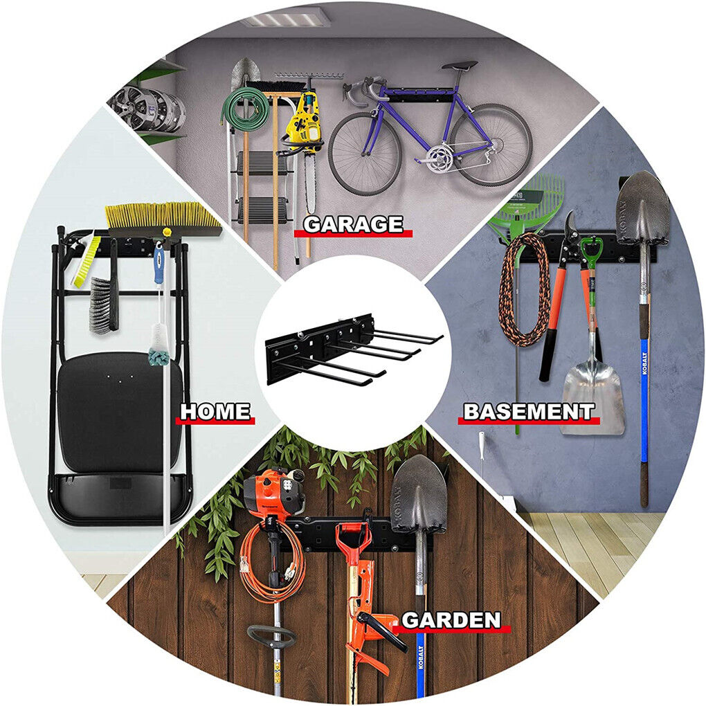Wall Mounted Tool Rack Heavy Duty Garage Organizer 4