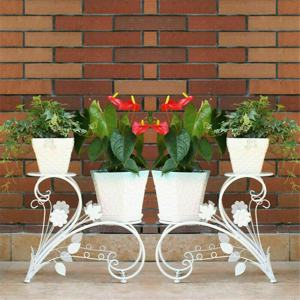 Set of 2 Plant Stand Wedding Garden Flower Shelf Rack 8