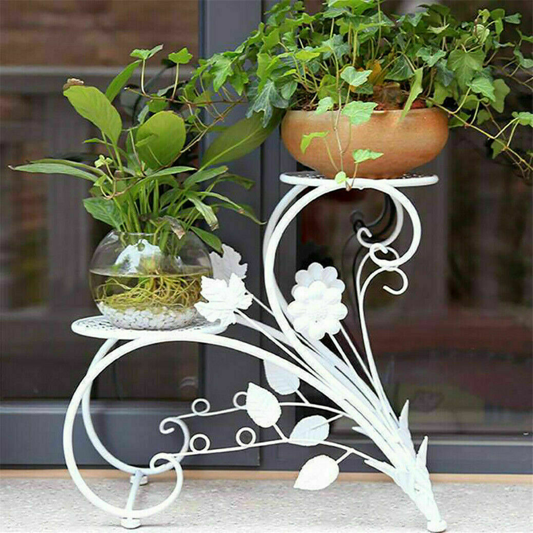 Set of 2 Plant Stand Wedding Garden Flower Shelf Rack 10