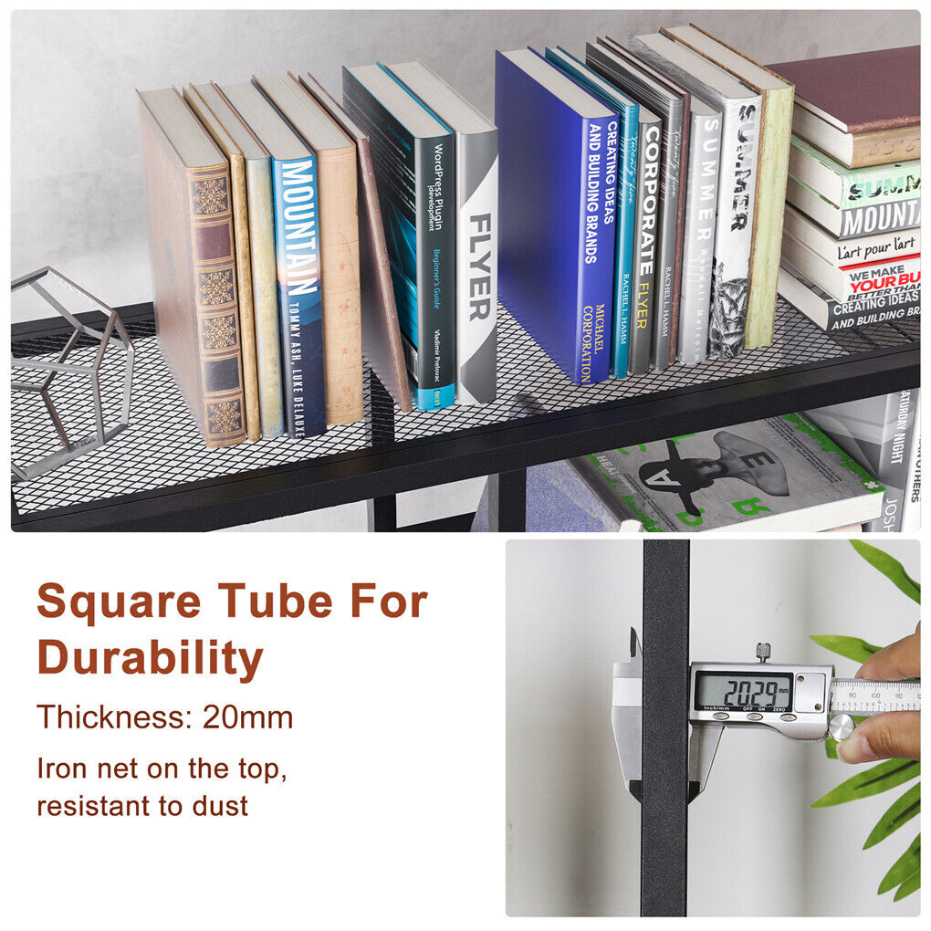 Rustic Accent Bookshelf 90CM Wide Plant Display Rack 7