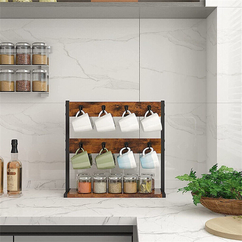 Coffee Mug Holder Stand 43.5cm High, 42cm Wide Kitchen Organizer 10