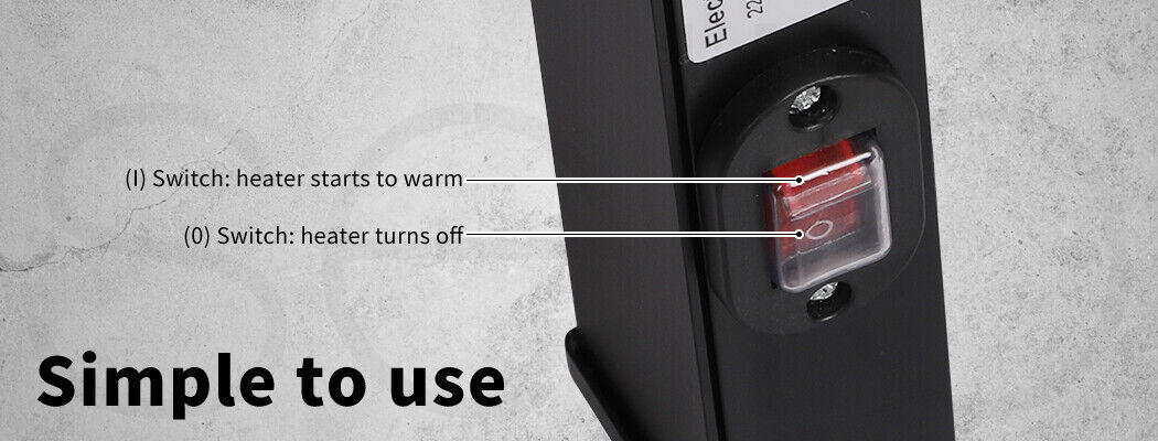 Aluminium Heated Towel Rail 7-Bar Electric Warmer Black 5