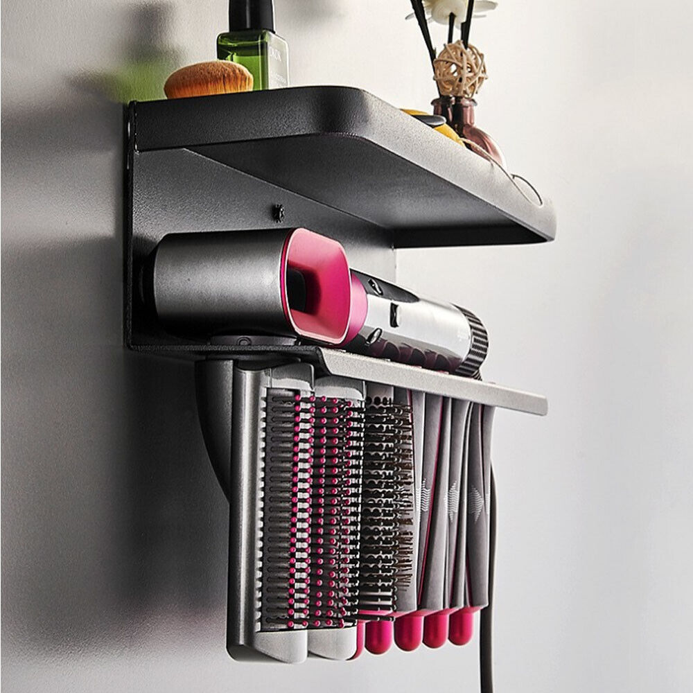 Black Space Aluminum Wall Mount Holder for Dyson Airwrap 3