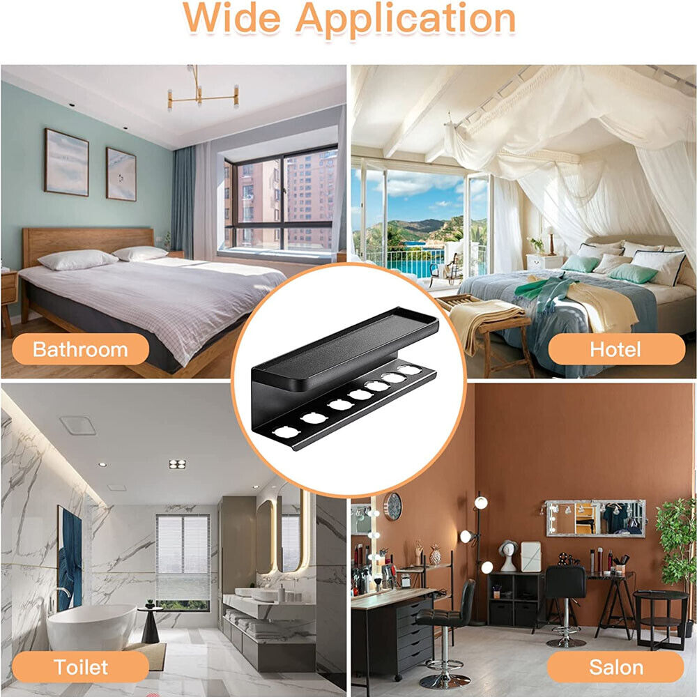 Black Space Aluminum Wall Mount Holder for Dyson Airwrap 8