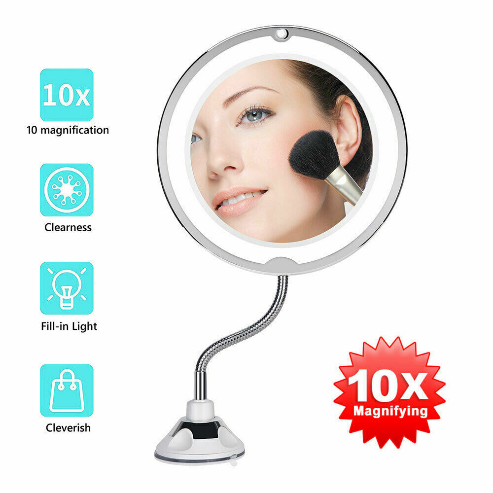 10X LED Magnifying Makeup Mirror 360° Rotation 6