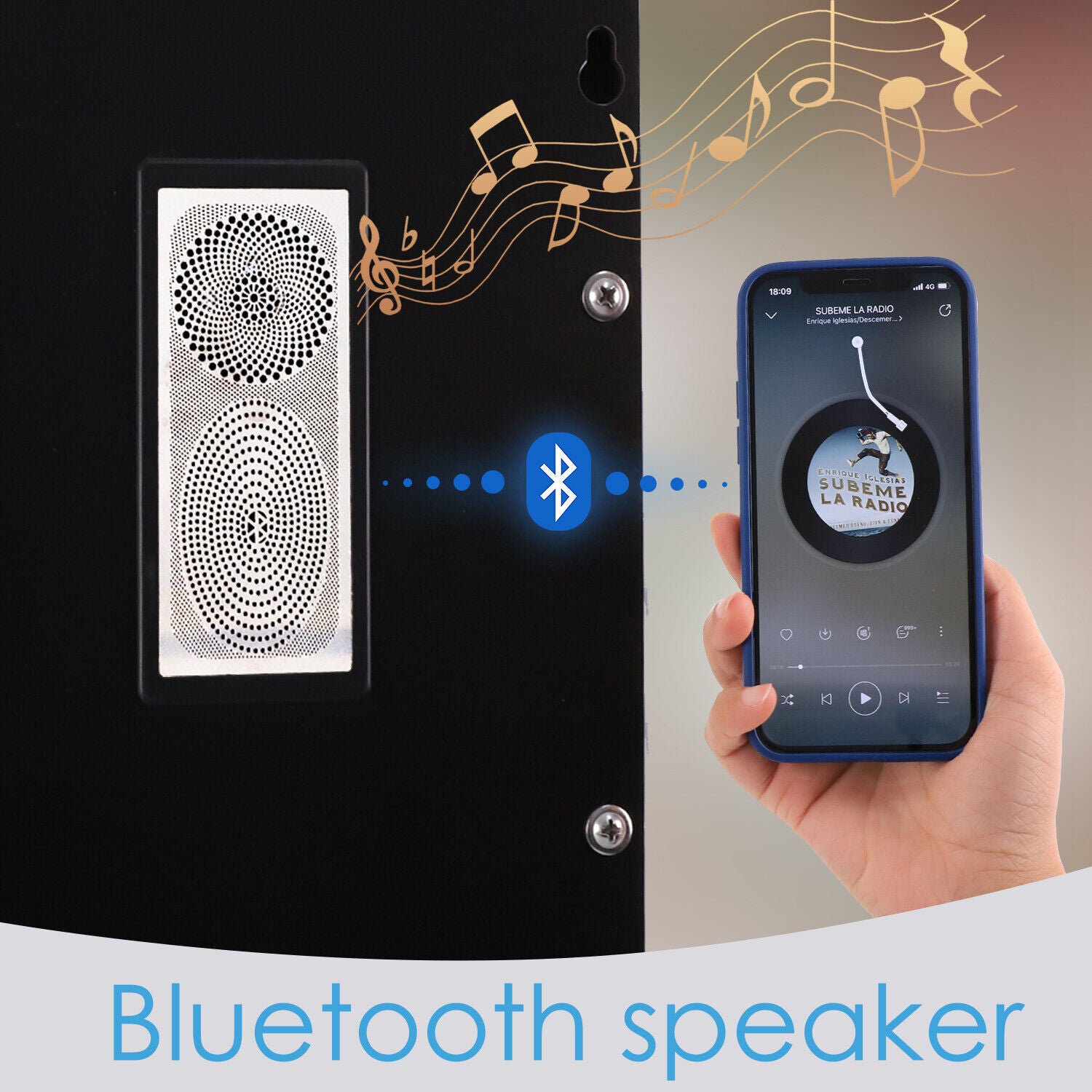 Crystal Vanity Mirror 80CM LED Bluetooth Magnifying 3