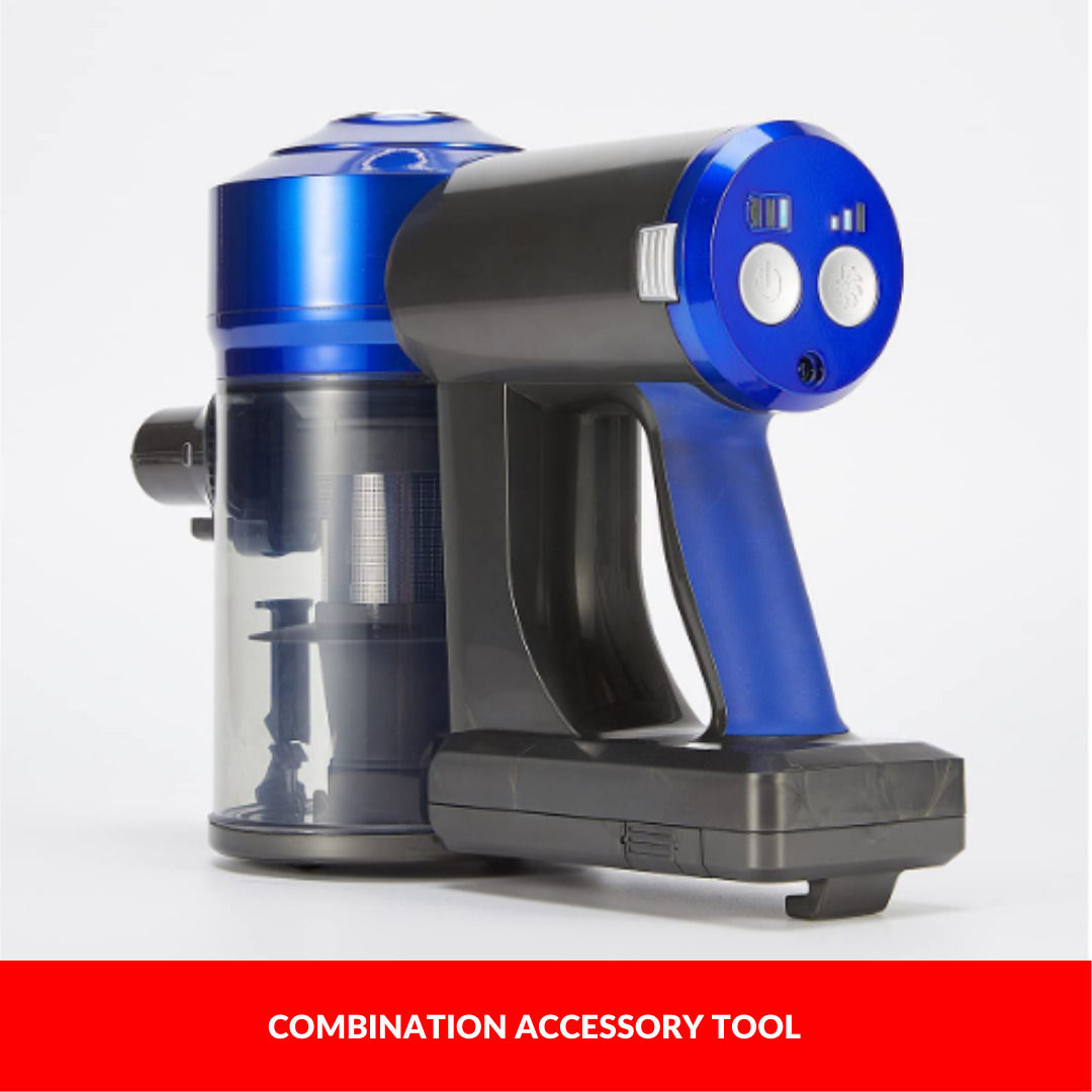 Enigma V8 22.2v Cordless Stick Vacuum Cleaner Blue + Toolkit 7