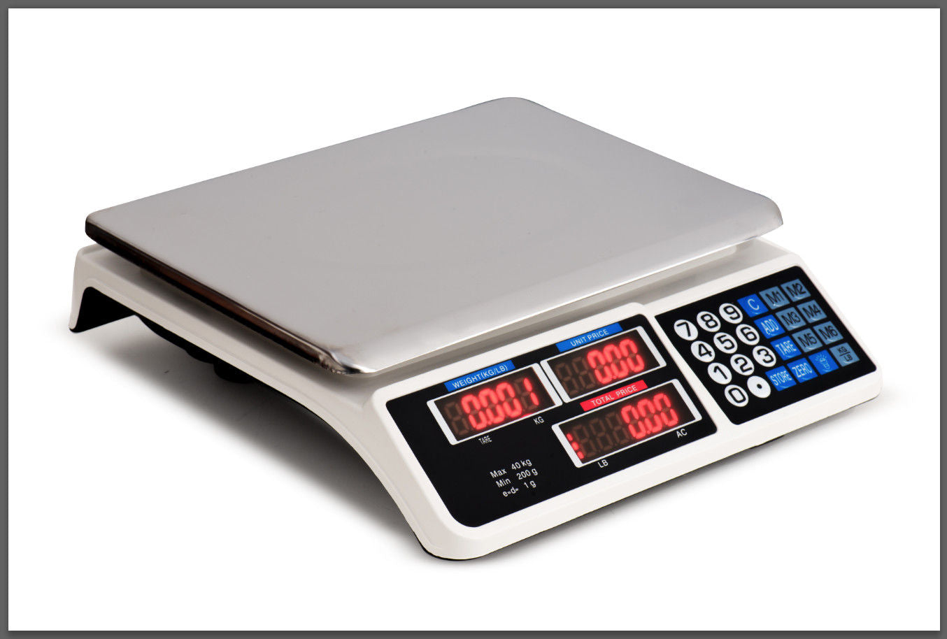 Digital Kitchen Scale Electronic 40KG 1g Increment White 4