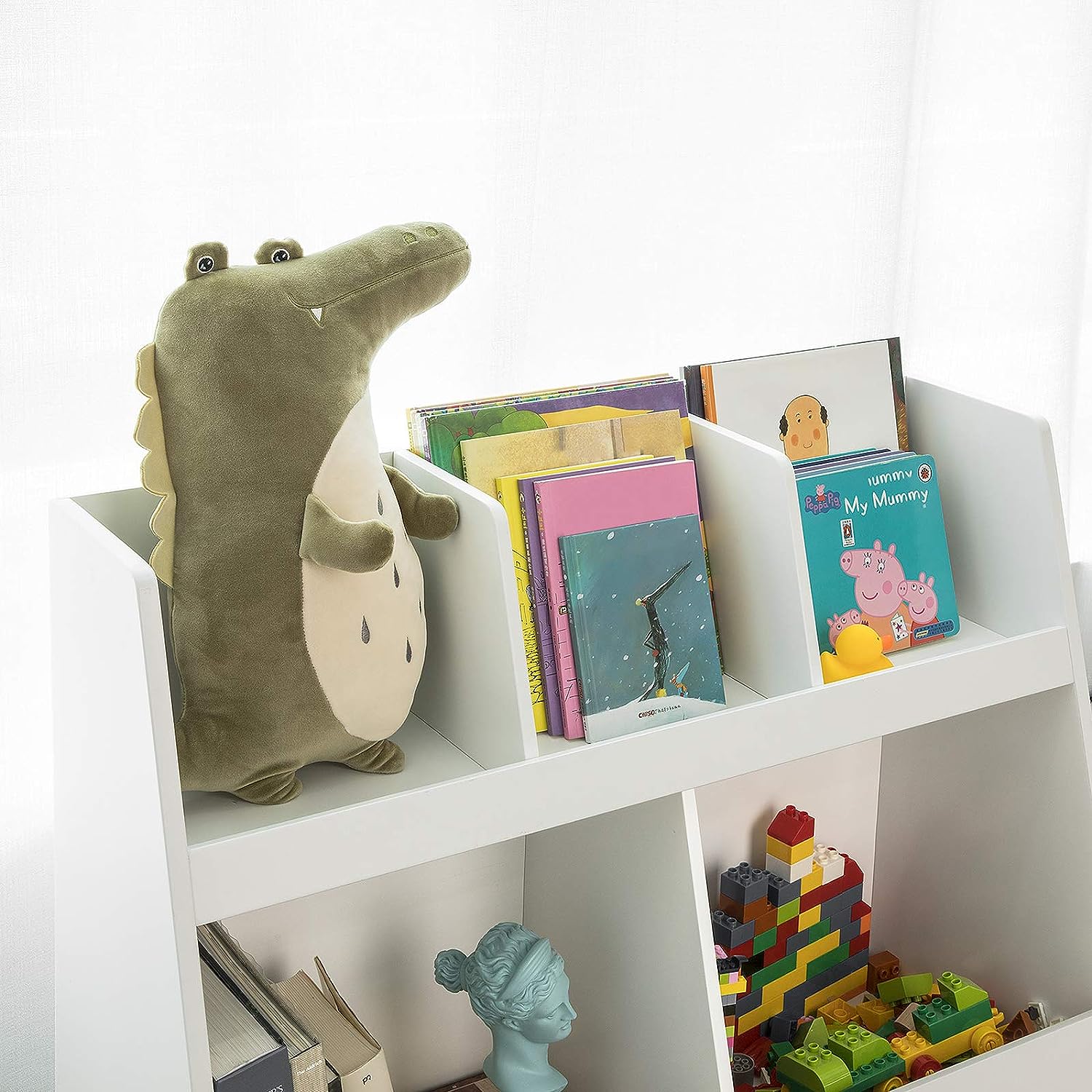 Childrens Shelving Unit, 5 Compartments Bookcase 4